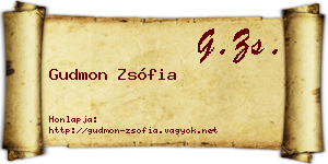 Gudmon Zsófia névjegykártya
