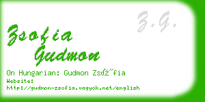 zsofia gudmon business card